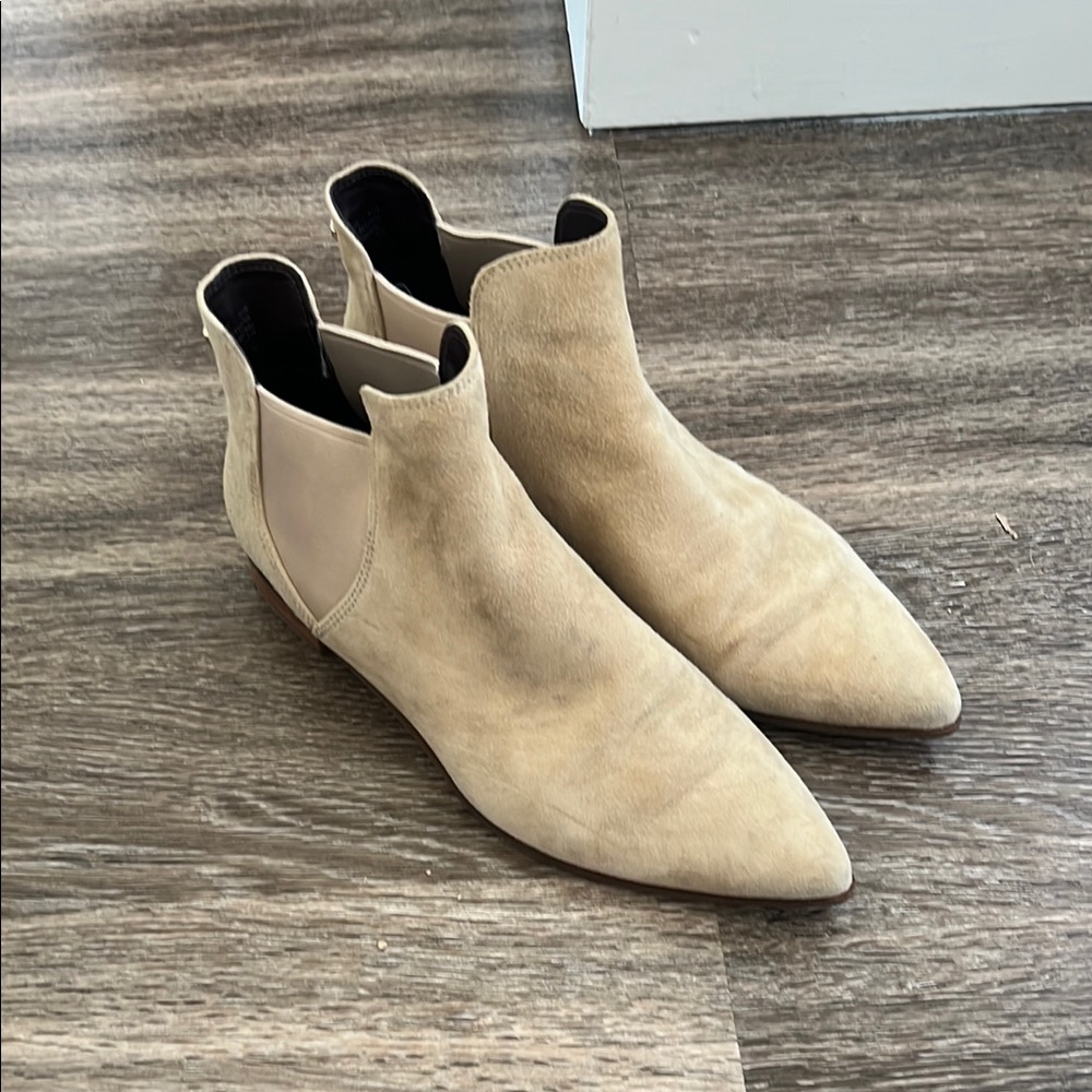 Cole Haan Tan Suede Ankle Boots Sleek Minimalist Design